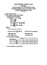 Chuyên đề Toán học lớp 11 - Lượng giác luyện thi THPT quốc gia